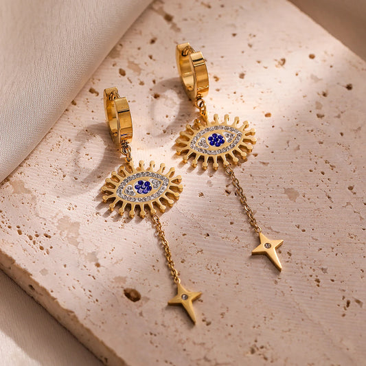 Vintage Evil Eye Drop Earrings