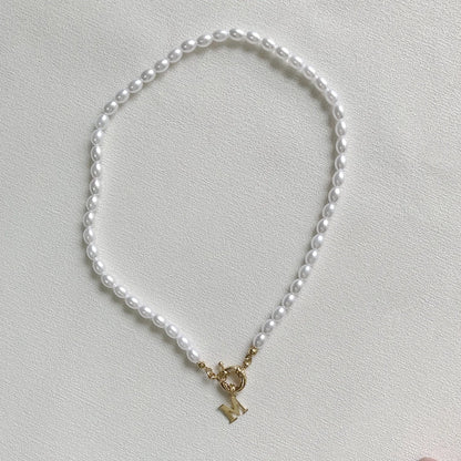 Pearl Initial Choker