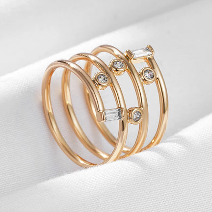 Trendy Crystal Line Ring