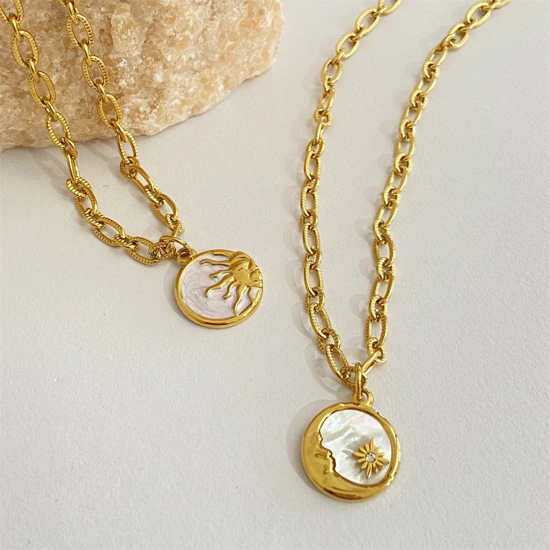 Vintage Sun & Moon Necklaces