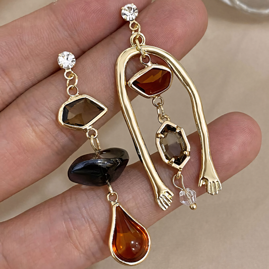 Abstract Asymmetric Drop Earrings