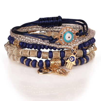 6PC Boho Evil Eye Stack Bracelets