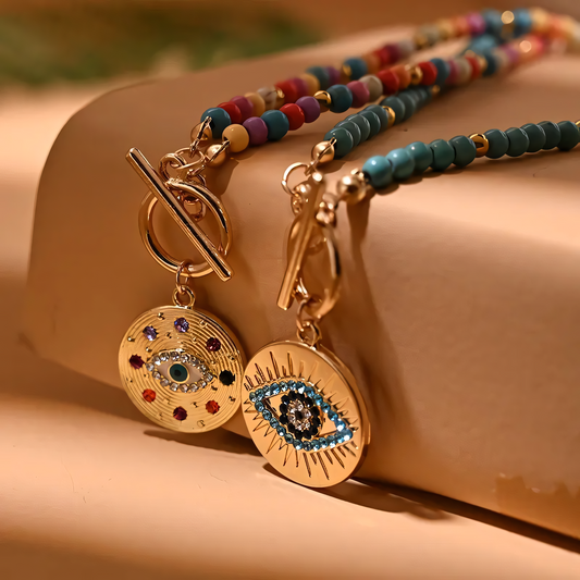 Colorful Boho Evil Eye Necklaces