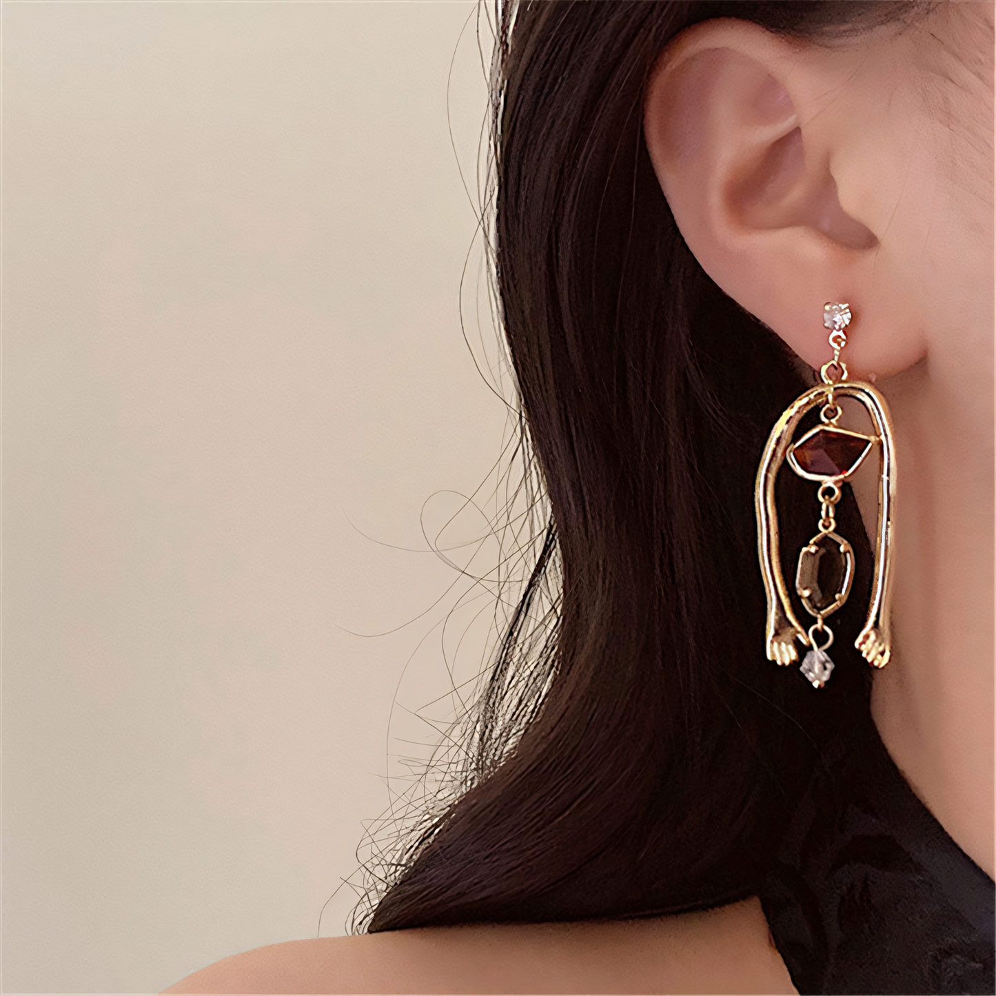 Abstract Asymmetric Drop Earrings