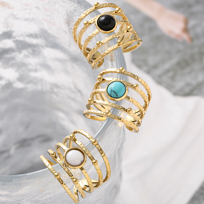 Multilayer Boho Stone Ring