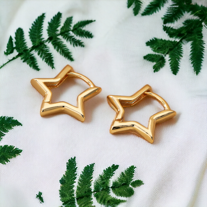 Classic Star Hoop Earrings