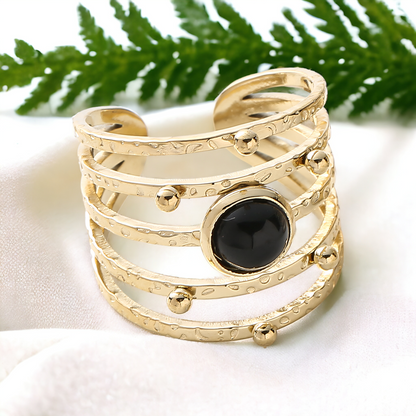 Multilayer Boho Stone Ring