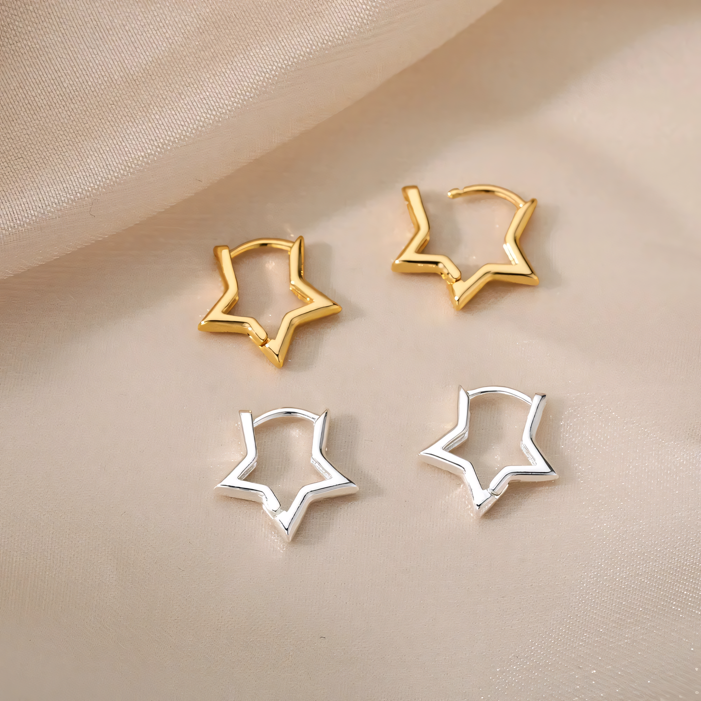 Classic Star Hoop Earrings