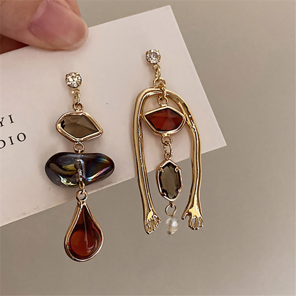 Abstract Asymmetric Drop Earrings