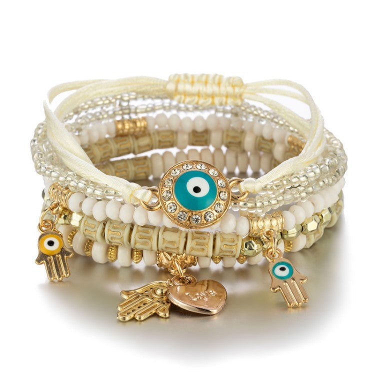 6PC Boho Evil Eye Stack Bracelets