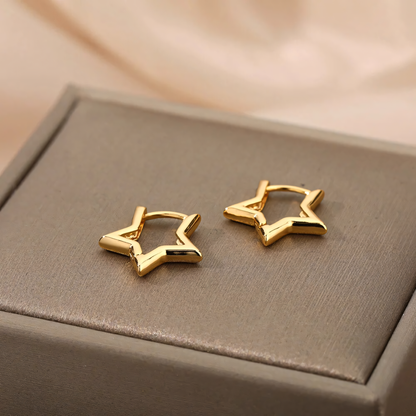 Classic Star Hoop Earrings