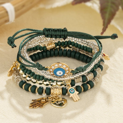 6PC Boho Evil Eye Stack Bracelets