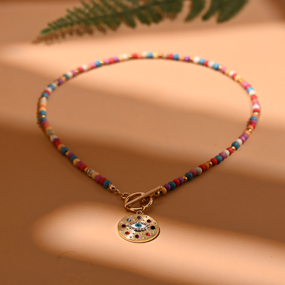 Colorful Boho Evil Eye Necklaces