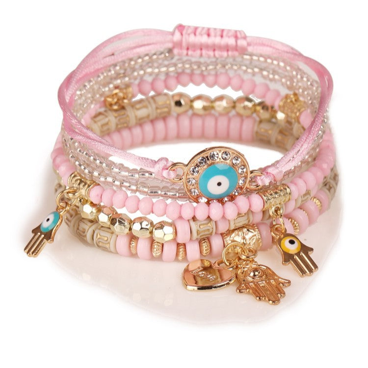 6PC Boho Evil Eye Stack Bracelets